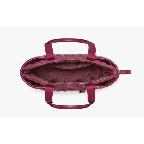 New Kate Spade Camden Quilted Nylon Medium Tote Blackberry Preserves - Picture 4 of 5